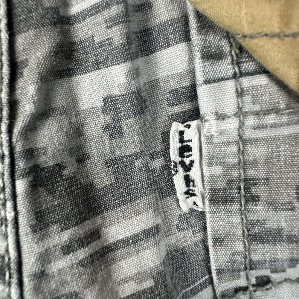 Levis Cargo Shorts Mens 30 Gray Camouflage Camo Utility Cotton Tactical Pockets - Picture 6 of 9